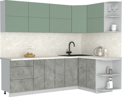 Кухонный гарнитур Интерлиния Мила Матте 1.5x2.5 А PR - фото