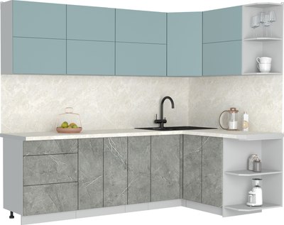 Кухонный гарнитур Интерлиния Мила Матте 1.5x2.5 А PR - фото