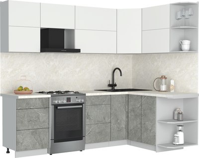 Кухонный гарнитур Интерлиния Мила Матте 1.5x2.5 Б PR - фото