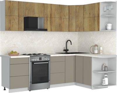 Кухонный гарнитур Интерлиния Мила Матте 1.5x2.5 Б PR - фото