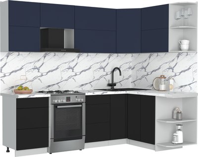 Кухонный гарнитур Интерлиния Мила Матте 1.5x2.5 Б PR - фото