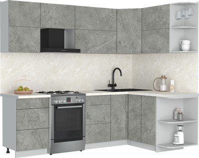 Кухонный гарнитур Интерлиния Мила Матте 1.5x2.5 Б PR - фото