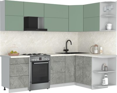 Кухонный гарнитур Интерлиния Мила Матте 1.5x2.5 Б PR - фото