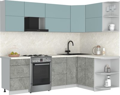 Кухонный гарнитур Интерлиния Мила Матте 1.5x2.5 Б PR - фото