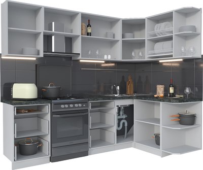 Кухонный гарнитур Интерлиния Мила Матте 1.5x2.5 Б PR