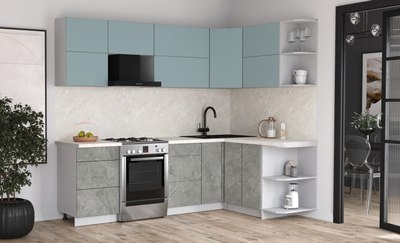 Кухонный гарнитур Интерлиния Мила Матте 1.5x2.5 Б PR