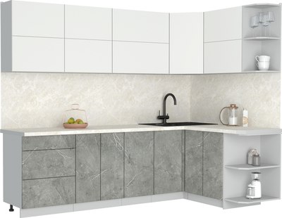 Кухонный гарнитур Интерлиния Мила Матте 1.5x2.6 А PR - фото