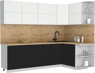 Кухонный гарнитур Интерлиния Мила Матте 1.5x2.6 А PR - фото