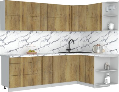 Кухонный гарнитур Интерлиния Мила Матте 1.5x2.6 А PR - фото