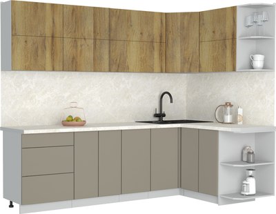 Кухонный гарнитур Интерлиния Мила Матте 1.5x2.6 А PR - фото