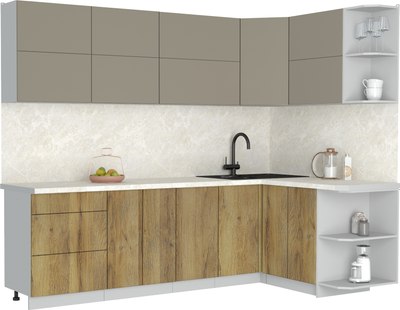 Кухонный гарнитур Интерлиния Мила Матте 1.5x2.6 А PR - фото