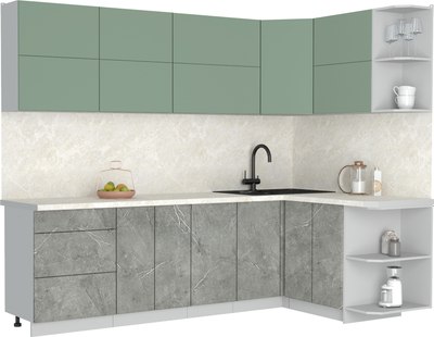 Кухонный гарнитур Интерлиния Мила Матте 1.5x2.6 А PR - фото