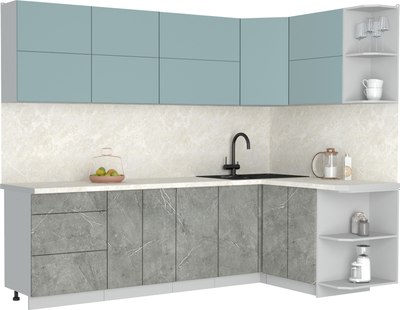 Кухонный гарнитур Интерлиния Мила Матте 1.5x2.6 А PR - фото