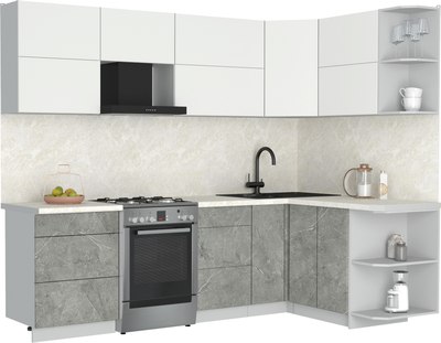 Кухонный гарнитур Интерлиния Мила Матте 1.5x2.6 Б PR - фото