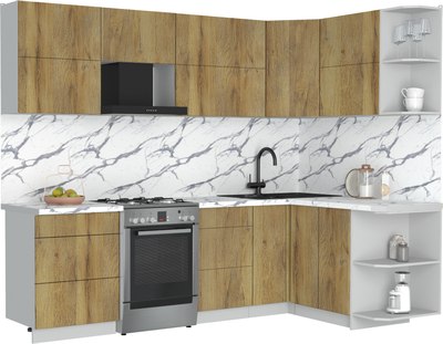 Кухонный гарнитур Интерлиния Мила Матте 1.5x2.6 Б PR - фото