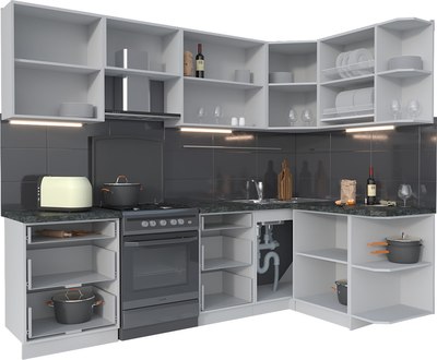 Кухонный гарнитур Интерлиния Мила Матте 1.5x2.6 Б PR