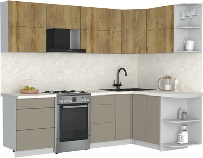 Кухонный гарнитур Интерлиния Мила Матте 1.5x2.6 Б PR - фото