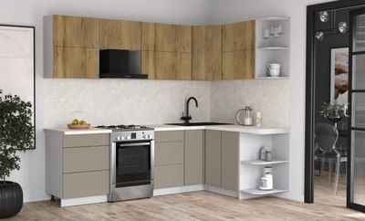 Кухонный гарнитур Интерлиния Мила Матте 1.5x2.6 Б PR