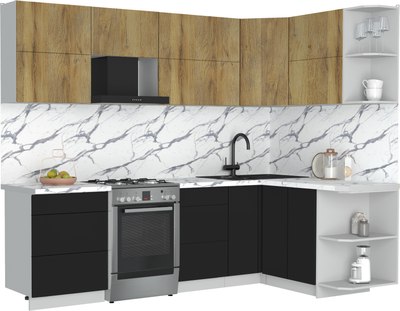 Кухонный гарнитур Интерлиния Мила Матте 1.5x2.6 Б PR - фото