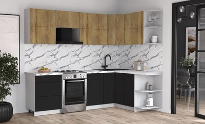 Кухонный гарнитур Интерлиния Мила Матте 1.5x2.6 Б PR