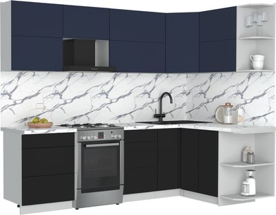 Кухонный гарнитур Интерлиния Мила Матте 1.5x2.6 Б PR - фото