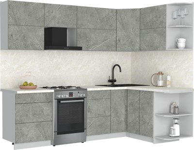 Кухонный гарнитур Интерлиния Мила Матте 1.5x2.6 Б PR - фото