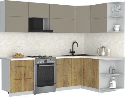 Кухонный гарнитур Интерлиния Мила Матте 1.5x2.6 Б PR - фото
