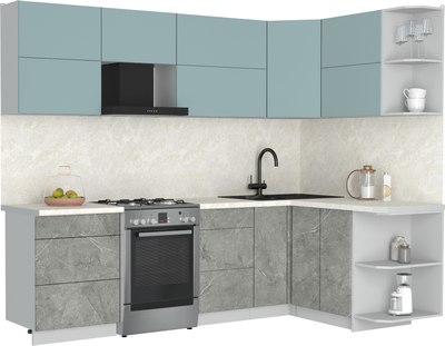 Кухонный гарнитур Интерлиния Мила Матте 1.5x2.6 Б PR - фото