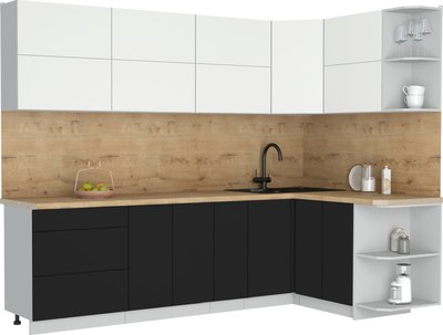 Кухонный гарнитур Интерлиния Мила Матте 1.5x2.7 А PR - фото