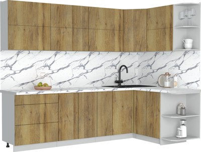 Кухонный гарнитур Интерлиния Мила Матте 1.5x2.7 А PR - фото