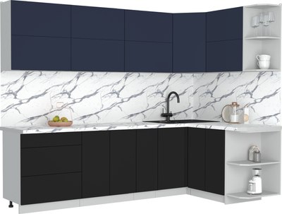 Кухонный гарнитур Интерлиния Мила Матте 1.5x2.7 А PR - фото