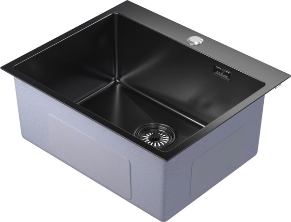 Мойка кухонная Mixline Pro 555134 (черный графит, с сифоном)