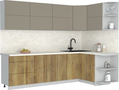 Кухонный гарнитур Интерлиния Мила Матте 1.5x2.7 А PR - фото