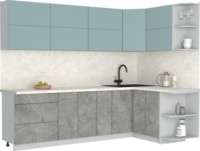 Кухонный гарнитур Интерлиния Мила Матте 1.5x2.7 А PR - фото