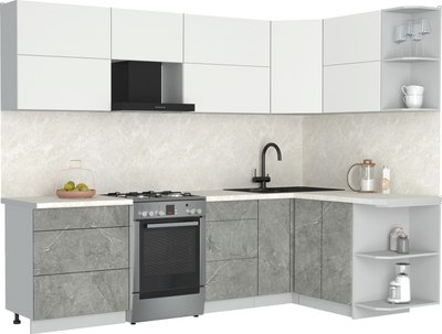 Кухонный гарнитур Интерлиния Мила Матте 1.5x2.7 Б PR - фото