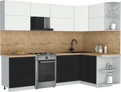 Кухонный гарнитур Интерлиния Мила Матте 1.5x2.7 Б PR - фото