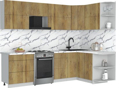 Кухонный гарнитур Интерлиния Мила Матте 1.5x2.7 Б PR - фото