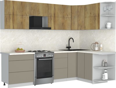 Кухонный гарнитур Интерлиния Мила Матте 1.5x2.7 Б PR - фото