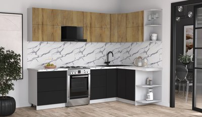 Кухонный гарнитур Интерлиния Мила Матте 1.5x2.7 Б PR