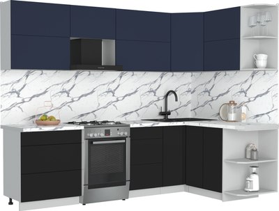 Кухонный гарнитур Интерлиния Мила Матте 1.5x2.7 Б PR - фото