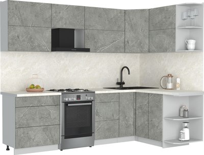 Кухонный гарнитур Интерлиния Мила Матте 1.5x2.7 Б PR - фото