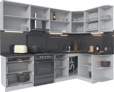 Кухонный гарнитур Интерлиния Мила Матте 1.5x2.7 Б PR