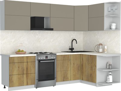 Кухонный гарнитур Интерлиния Мила Матте 1.5x2.7 Б PR - фото