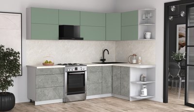 Кухонный гарнитур Интерлиния Мила Матте 1.5x2.7 Б PR