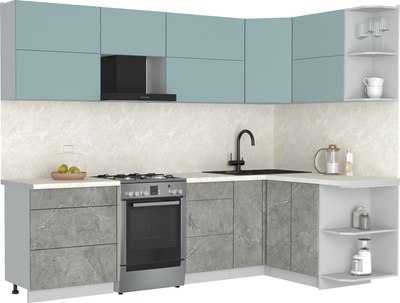 Кухонный гарнитур Интерлиния Мила Матте 1.5x2.7 Б PR - фото