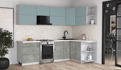 Кухонный гарнитур Интерлиния Мила Матте 1.5x2.7 Б PR