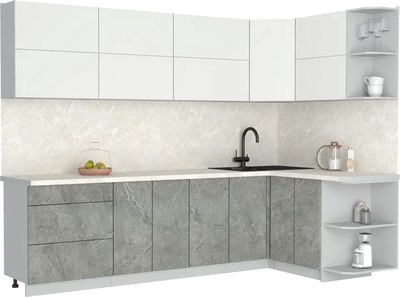 Кухонный гарнитур Интерлиния Мила Матте 1.5x2.8 А PR - фото