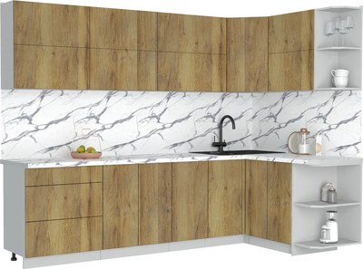 Кухонный гарнитур Интерлиния Мила Матте 1.5x2.8 А PR - фото