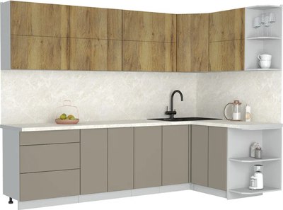 Кухонный гарнитур Интерлиния Мила Матте 1.5x2.8 А PR - фото