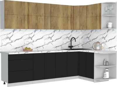 Кухонный гарнитур Интерлиния Мила Матте 1.5x2.8 А PR - фото